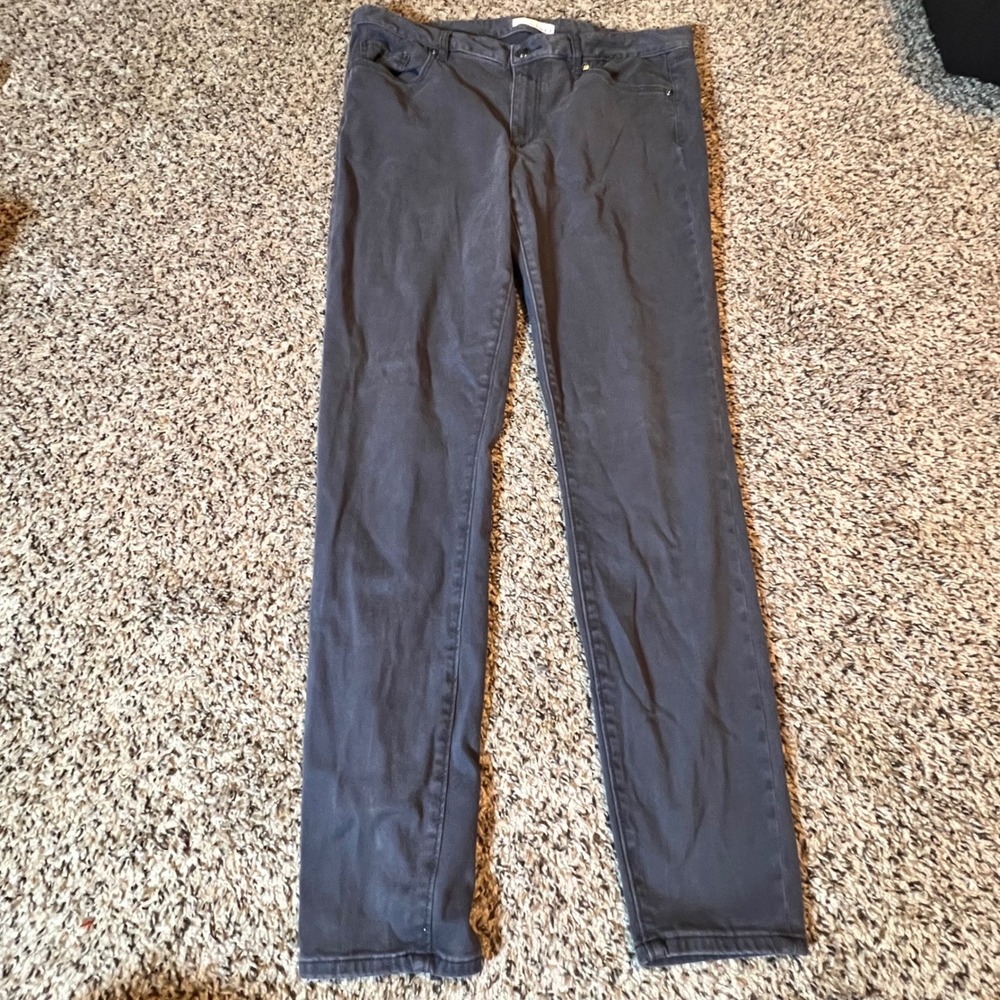 Loft Gray Legging Pants Womens 31 12 Charcoal Slim Mid Rise‎ Stretch 5-Pocket